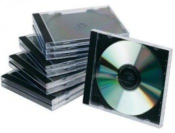 Caja de CD/DVD Q-connect -con interior negro -pack de 10 unidades