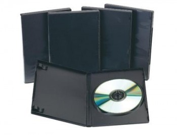 Caja DVD Q-connect -con interior negro -pack de 5 unidades