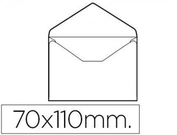 Sobre liderpapel n.0 blanco tarjeta de visita 70x105mm engomado caja de 100 unidades