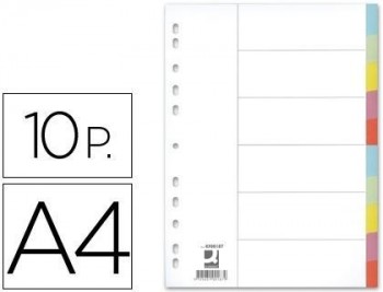 Separador q-connect cartulina juego de 10 separadores din a4-multitaladro