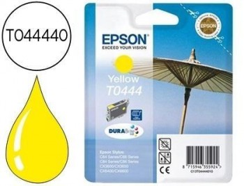 Ink-jet epson stylus c64 66 84 86, cx3600 3650 4600 6600 amarillo alta capacidad durabrite, 13ml.