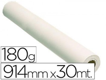 Papel reprografia glossy 180 grs. para plotter papel fotografico brillo 914x30 mts. 2880 dpi