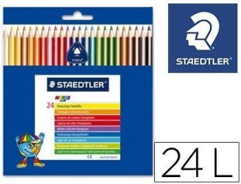 Lapices de colores staedtler noris club caja de 24 colores slim