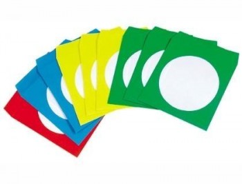 Sobre para cd q-connect con ventana transparente y solapa autoadhesiva -pack de50 unidades colores s