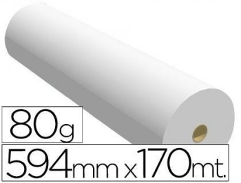 Papel reprografia ppc para planos 594x170mt 80gr