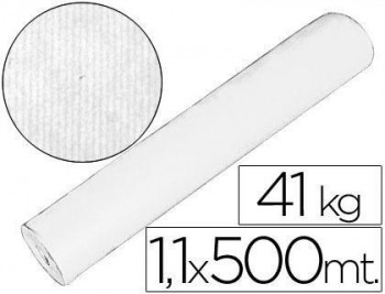 Papel kraft blanco 1,10 mt x 500 mts especial para embalaje