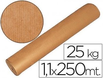 Papel kraft marron 1,10 mt x 250 mts especial para embalaje