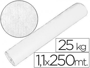 Papel kraft blanco 1,10 mt x 250 mts especial para embalaje