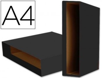 Caja archivador liderpapel color system a4 negra