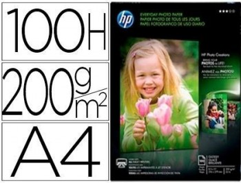 Papel hp photo semi-glossy 200g/m2 din a4 100h