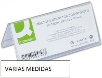 Identificadores sobremesa q-connect metacrilato VARIAS MEDIDAS