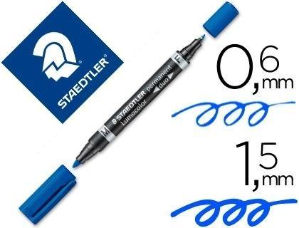 Rotulador staedtler lumocolor permanente duo 348 punta f 0,6 mm punta m 1,5 mm VARIOS COLORES