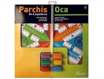 Parchis con oca tablero grande 6 jugadores 41x40x4,7