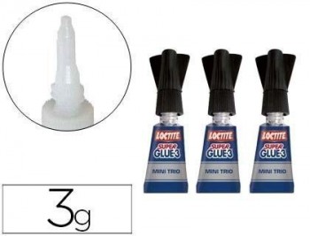 Pegamento loctite super glue -3 1g blistes mini trio