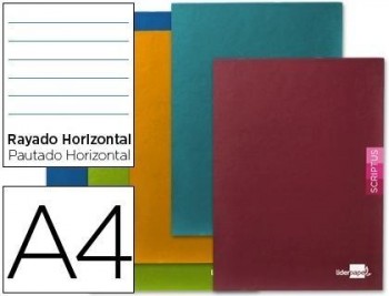 Libreta liderpapel scriptus a4 48 hojas 90g/m2 horizontal con margen