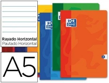 Libreta escolar oxford 48 h din a5 1 raya horizontal