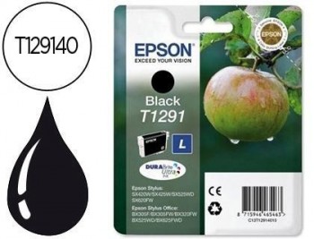 Ink-jet epson stylus t1291 negro sx420w / 425w / office bx305f / bx320f -alta capacidad-