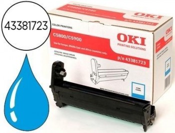 Tambor oki c5800 c5900 c5550 cyan -20.000 pag-