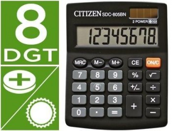 Calculadora citizen sobremesa sdc-805 bn 8 digitos
