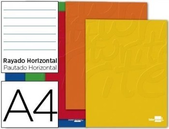 Libreta liderpapel write a4 80 hojas 60g/m2 horizontal con doble margen