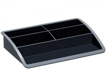 Organizador sobremesa plastico offisys timeless negro 198x128x37 mm