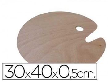 Paleta madera artist ovalada tamaño 30x40x0,05 cm