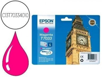 Ink-jet epson stylus t7033 magenta l wp-4000 4500 capacidad 1200 pag