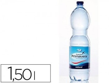 Agua mineral natural fuente primavera botella de 1,5l