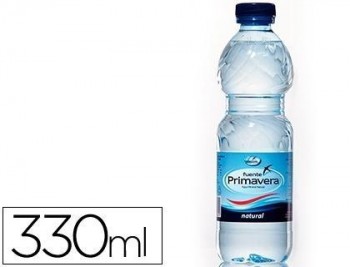 Agua mineral natural fuente primavera botella de 330ml