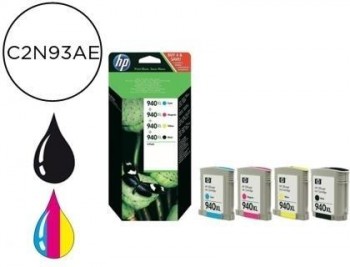 Ink-jet hp 940xl negro + tricolor officejet pro 8000 8500