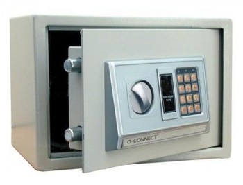 Caja de seguridad q-connect electronica clave digital capacidad 10l con accesorios fijacion 310x200x