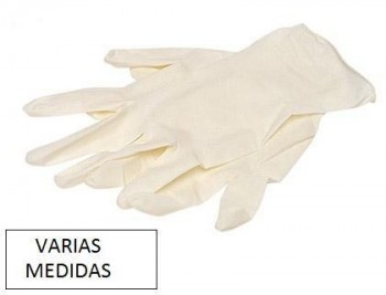 Guantes latex un solo uso caja de 100 unidades