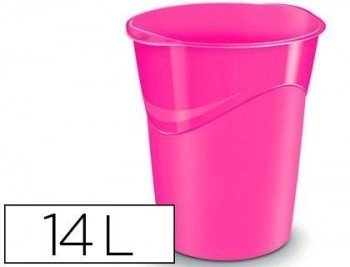 Papelera plastico cep rosa 14 litros