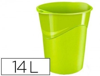 Papelera plastico cep verde 14 litros