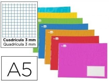 Libreta liderpapel write a5 apaisada 32h 60g/m2 cuadro 3 mm con margen