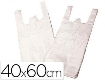 Bolsa plastico camiseta biodegradable 40 x 60