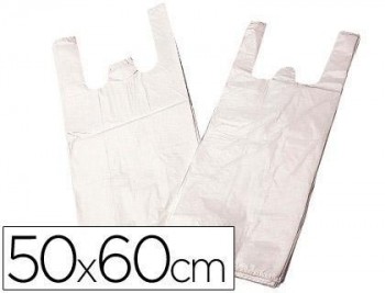 Bolsa plastico camiseta biodegradable 50 x 60