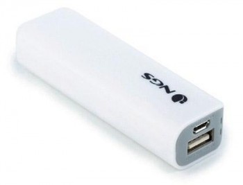 Bateria auxiliar ngs portatil para tablets y camaras digitales capacidad 2200 mah color blanco