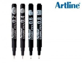 Rotulador artline comic pen calibrado micrometrico negro VARIAS TRAZOS