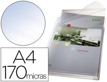 Funda multitaladro esselte din a4 pvc 170 mc con fuelle y solapa superior capacidad 200 hojas pack d