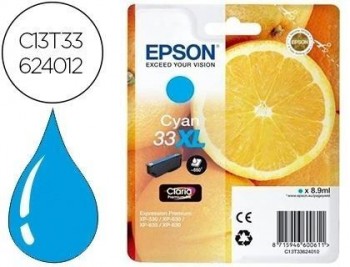 Ink-jet epson expression premium t3362 33xl xp-530 / xp-630 / xp-640 / xp-830 / xp-900 cian 650 pag