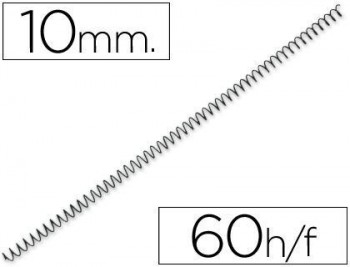 Espiral metalico q-connect 64 5:1 10 mm 1mm caja de 200 unidades