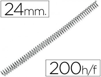 Espiral metalico q-connect 64 5:1 24mm 1,2mm caja de 100 unidades