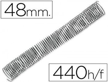 Espiral metalico q-connect 64 5:1 48mm 1,2mm caja de 25 unidades