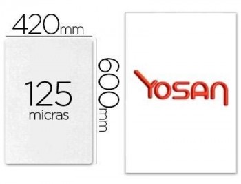 Bolsa de plastificar yosan brillo 420 x 600 mm 125 mc din a2 caja de 100 unidades