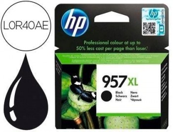 Ink-jet hp jet 957xl officejet pro 8210 / 8720 / 8740 negro 3000 paginas