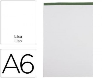 Bloc notas liderpapel liso a6 80 hojas 60 g/m2 perforado sin tapa