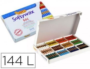Lapices cera jovi softywax caja de 144 unidades 12 colores surtidos
