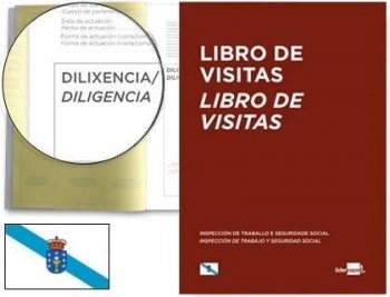 Libro liderpapel din a4 100 h registro de visitas de la inspeccion de trabajo gallego