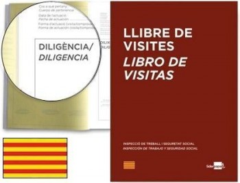 Libro liderpapel din a4 100 h registro de visitas de la inspeccion de trabajo catalan